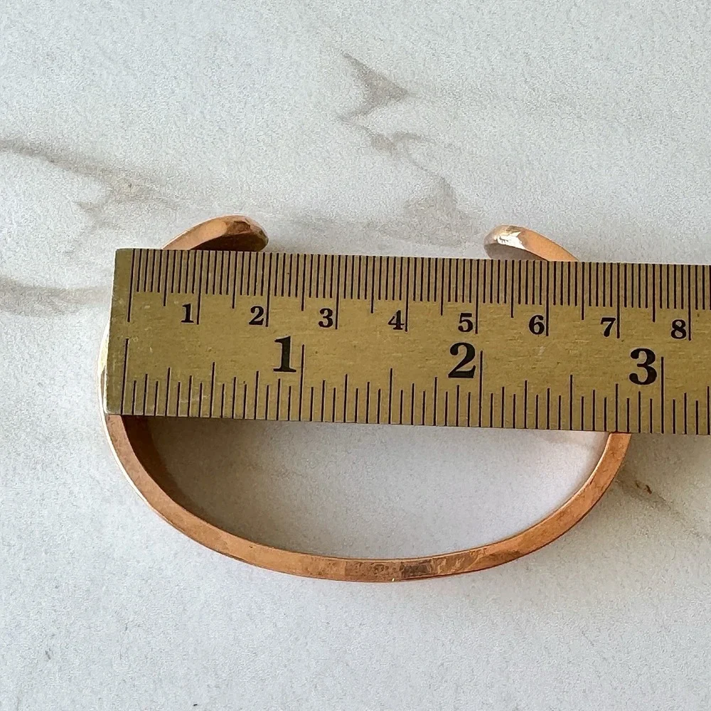 Mens Navajo Sterling Copper Cuff Bracelet 7.5in Signed Heavy 90g Native American